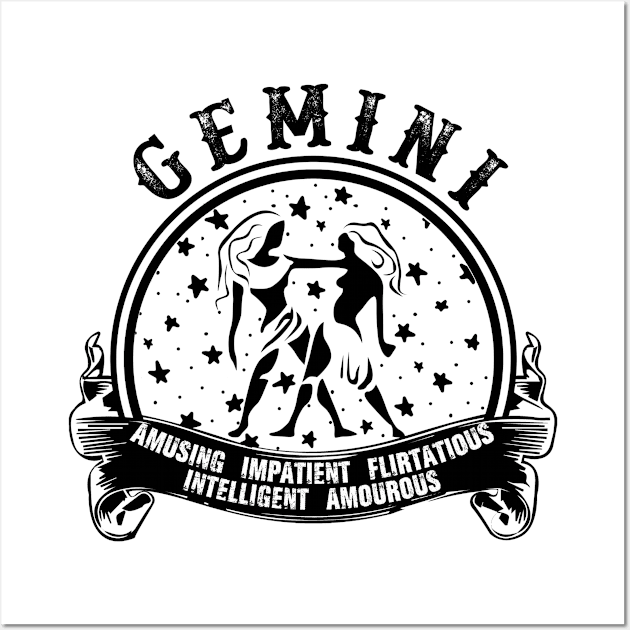 Gemini Sign Zodiac Wall Art by SublimeDesign